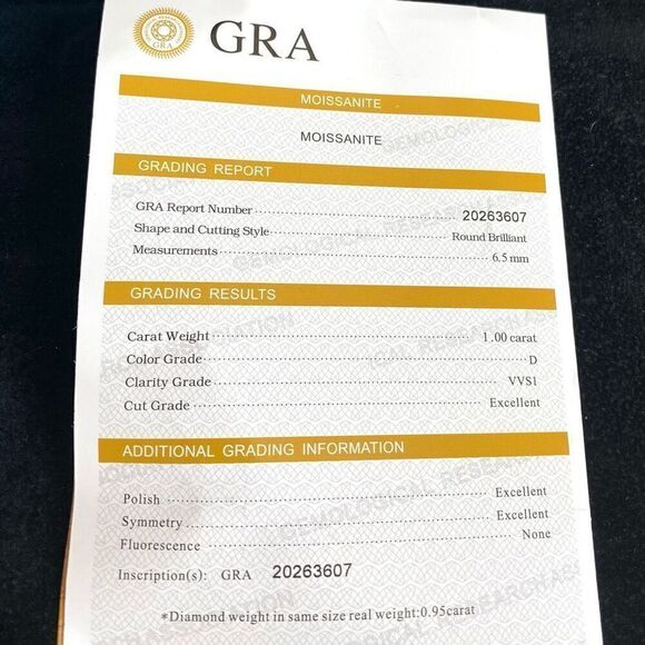 ASQ Spectacular 1ct Moissanite Diamond Necklace - Picture 11 of 16